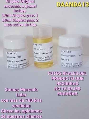 Olaplex Paso 1 30ml Y Paso 2 60ml (envasado A Granel)