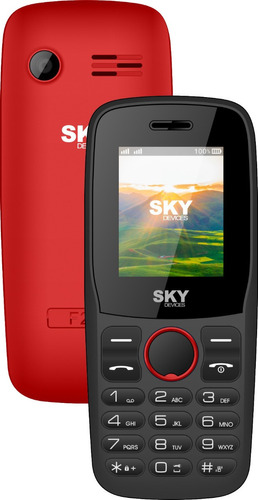 Imagen 1 de 6 de Celular Libre Dual Sim Sky F2g Cámara Fm Rojo Gtia 