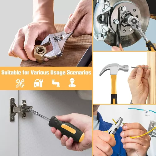  Sundpey Kit de herramientas para el hogar, 257 piezas, juego de  herramientas de reparación de automóviles para el hogar, juego completo de  herramientas manuales, kits de herramientas para manitas y 