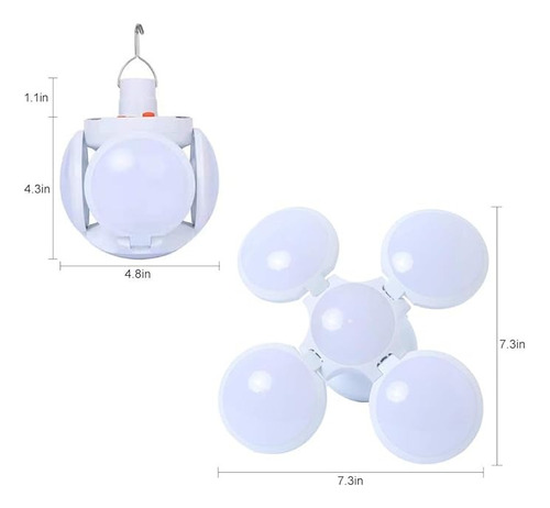 Lámpara Recargable Solar Linterna Camping Led --para Acampar