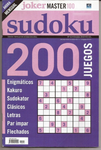 Sudoku Revista 200 Juegos Joker