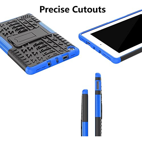 Funda Para Kindle Fire 7th Gen 9th Gen Azul Uso Rudo-02
