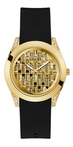 Reloj Guess Mujer Gw0109l1 Acero  Dorado Silicona