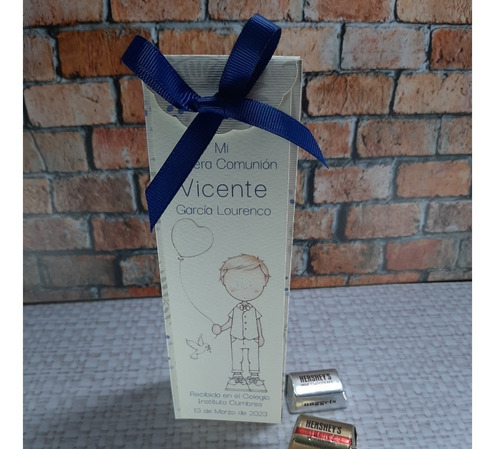 Caja Con Tarjeta De Recuerdo Primera Comunión Niño/niña
