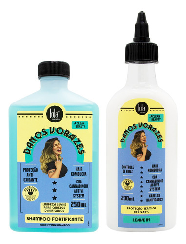 Lola Cosmetics Danos Vorazes Shampoo + Leave In Reparador 3c