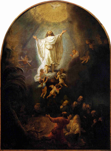 Lienzo Tela La Ascención Rembrandt Arte Sacro Religión 95x70