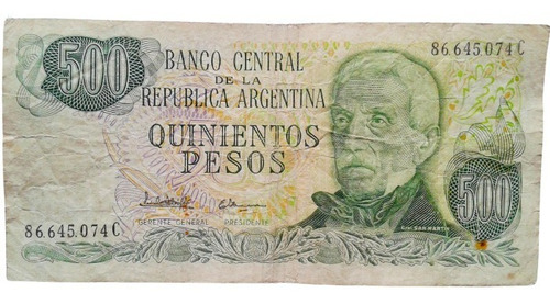 Billete 500 Pesos C - Argentina 1981 - Bottero 2432