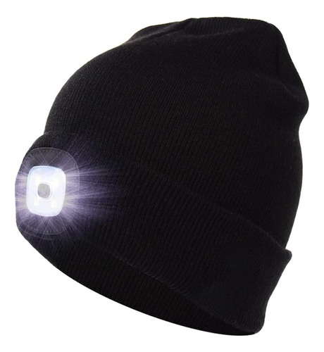 Gorro Led Con Luz  Linterna Frontal Usb Recargable Unisex 