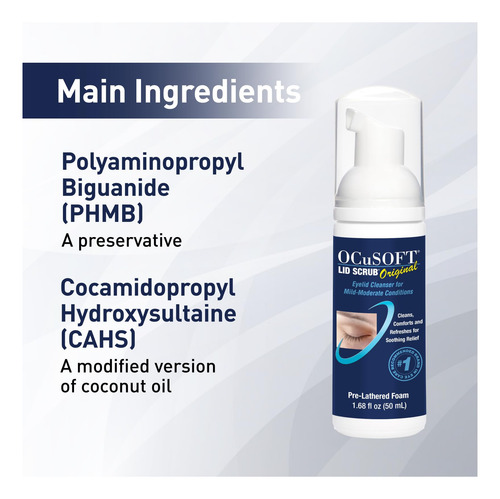 Eyelid Cleanser Ocusoft Original Foaming 50ml Mild Formula