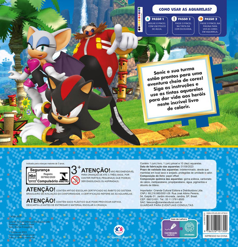 Sonic - Cores E Aventura, De Cultural, Ciranda., Vol. 1. Editorial Ciranda Cultural, Capa Mole, Edição 1 Em Português, 2022