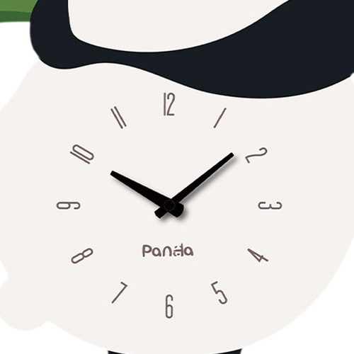 Reloj De Pared Grande, Reloj De Pared Fácil De Leer, Panda