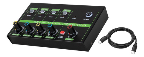 Mini Mezclador De Audio Mezclador De Audio Estéreo Para