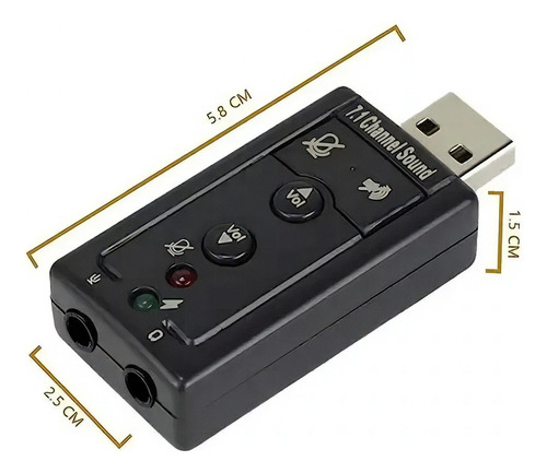 Adaptador Som Usb 2.0 Exbom Usom Externo Preto