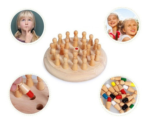 Juego De Memoria Smart Toy Wood Color Chess 