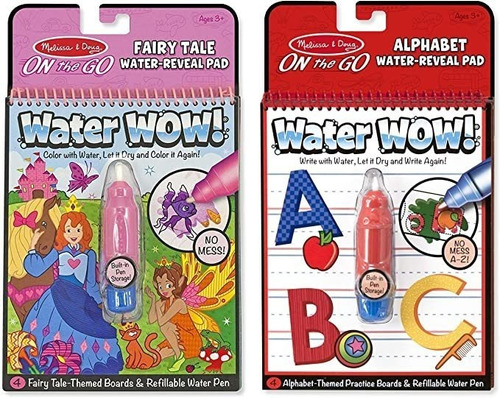 Melissa &amp; Doug water Wow, Libro De Actividades, Alfabe.