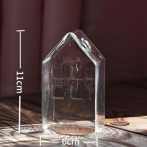 B Vaso De Vidro Transparente Pequeno Decorativo Simples Vaso