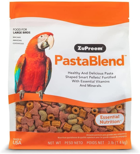 Zupreem Pastablend Para Pájaros Grandes, Bolsa De 3 Lb