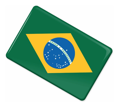 Adesivo Bandeira Brasil 3d Resinado Relevo Moto Capacete Bd1