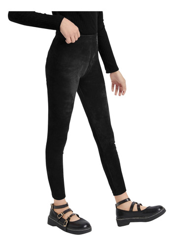 Calza Leggins Niña Terciopelo Suave Tiro Alto Invierno Moda