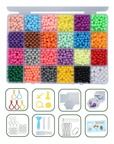 . 3000pcs Agua Magic Beads Set Rompecabezas Niños Juguetes