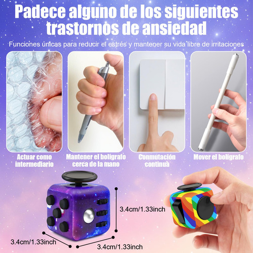 2pcs Cubo Antiestrés, Fidget Toys, Juguete Antiestrés,