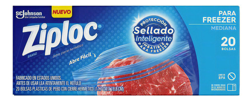 Ziploc Para Freezer Medianas X 20 Unidades