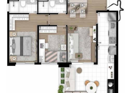 Imagem 28 de 29 de Apartamento 73m² 2 Dorms. 1 Suíte 2 Vagas Em Pinheiros - Ap01098 - 68693105
