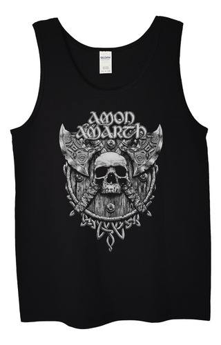 Polera Musculosa Amon Amarth Skull Axe Metal Abominatron