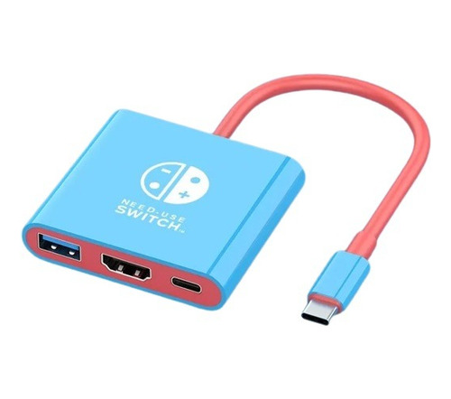 Adaptador Hub Dock Nintendo Switch Tv 4k Usb C Hdmi Usb 3.0