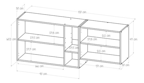 Gabinete Superior De Cocina 150 Cm Maderkit