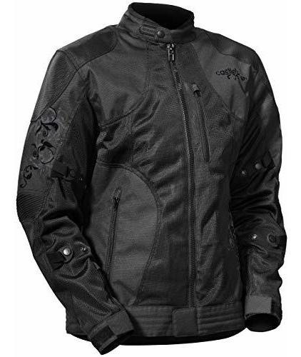 Motociclismo, Chaqueta De Moto Para Mujer Castle Prism Negra