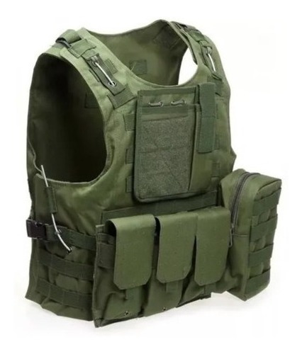 Chalecos Tacticos Chaleco Tactico Militar Airsoft Caza Verde