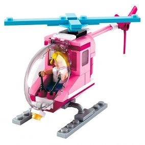 Imagen 3 de 5 de Bloques Sluban Girl's Dream Helicóptero 78 Piezas Calidad