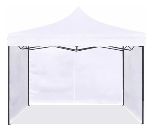 Gazebo Plegable 3x3mts Paredes De Tela Beige+pvc Trans Imper