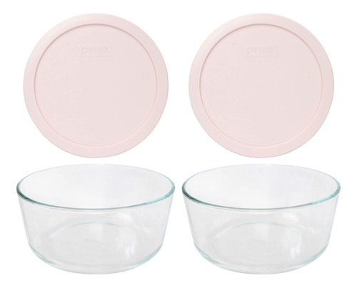 Pyrex Taza Cristal Loring Tapa Rosada