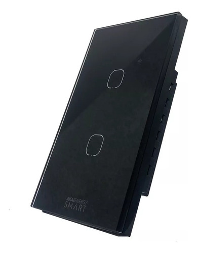 Tecla Llave Interruptor Smart Wifi Negra Alexa 2 Puntos