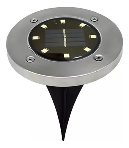 Foco Luz Solar 8 Led Para Jardín Piso Para Embutir X4 