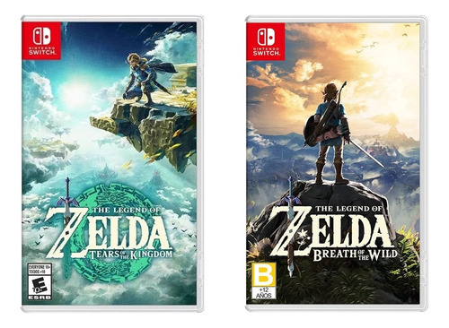 Nintendo Switch Paquete De Juegos Zelda Breath, Zelda Tears 