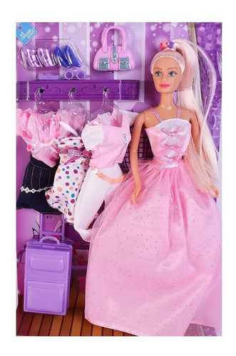 Muñeca Paloma Vestidos Valija Accesorios Nuevo 6358 Bigshop