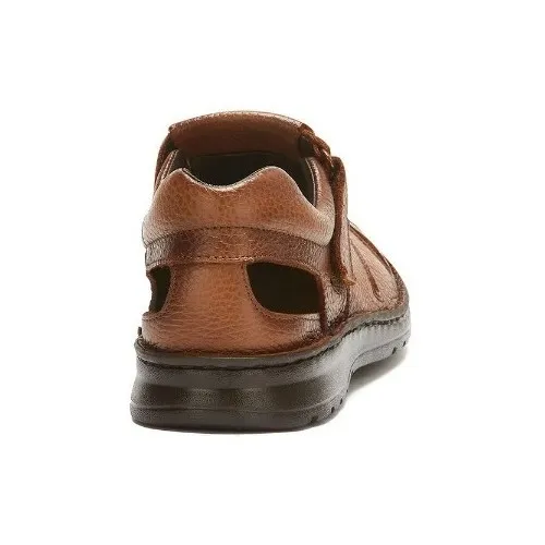 Huaraches Ferrato Sandalias Confort Caballero Caf Piel