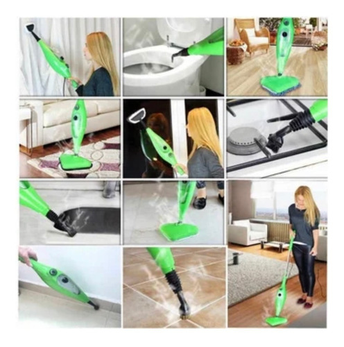 Imagen 5 de 5 de Maquina Limpieza A Vapor Hogar Oficina X12 Mop 12 Accesorios