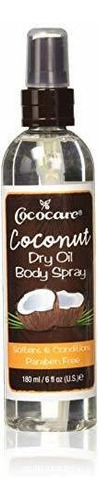 Cococare Coconut Dry Oil Spray Para El Cuerpo, 6 Onzas.