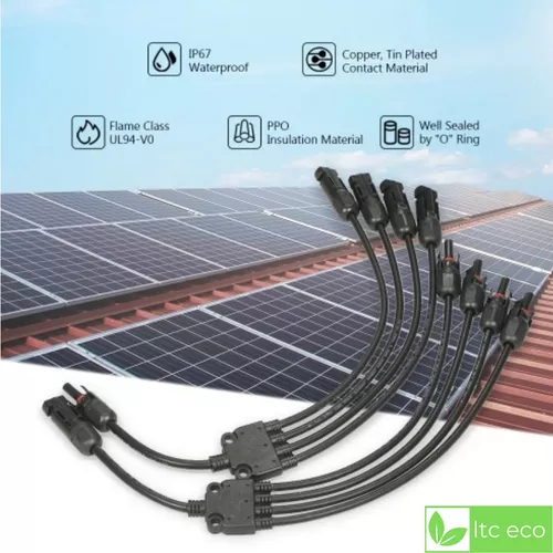 Par De Conectores De Cable De Enchufe Solar Macho Y Hembra Para