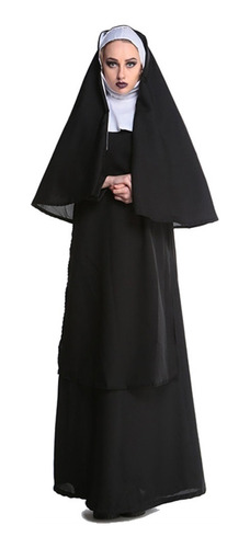 Disfraz De Monja Cristiana Para Mujer, Hábito Para Halloween