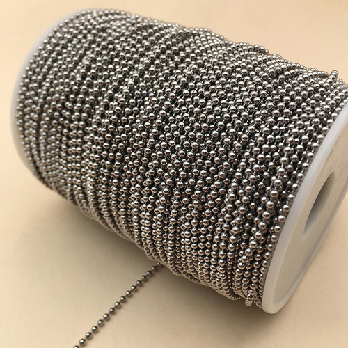 Cadena De De Bolas De Acero Inoxidable De Plata 2.4mm