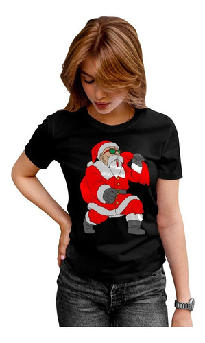 Playera De Mujer Maestro Roshi Santa Claus Dragon Ball  Nvd