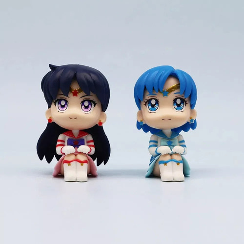 7-8cm Sailor Moon Figura Sentada Modelo Juguete