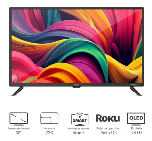 Pantalla 32 Pulgas Onn Smart Tv 100012589 Led Hd+ Repetidor
