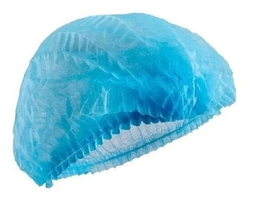 Cofia Gorro Desechable Plisado Azul Paquete Con 100 Pieza