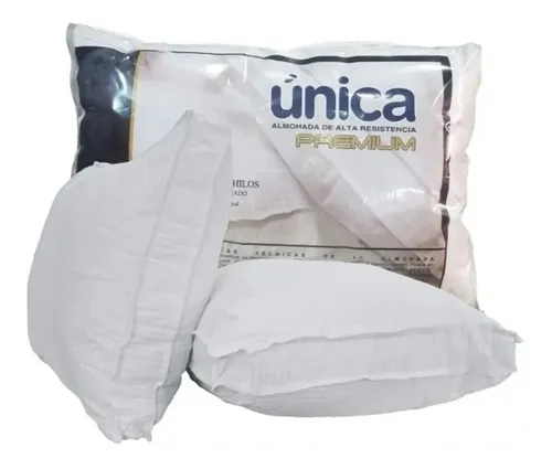 Almohada X 2 Hotelera Etiqueta Negra 70x40 Vellon Siliconado